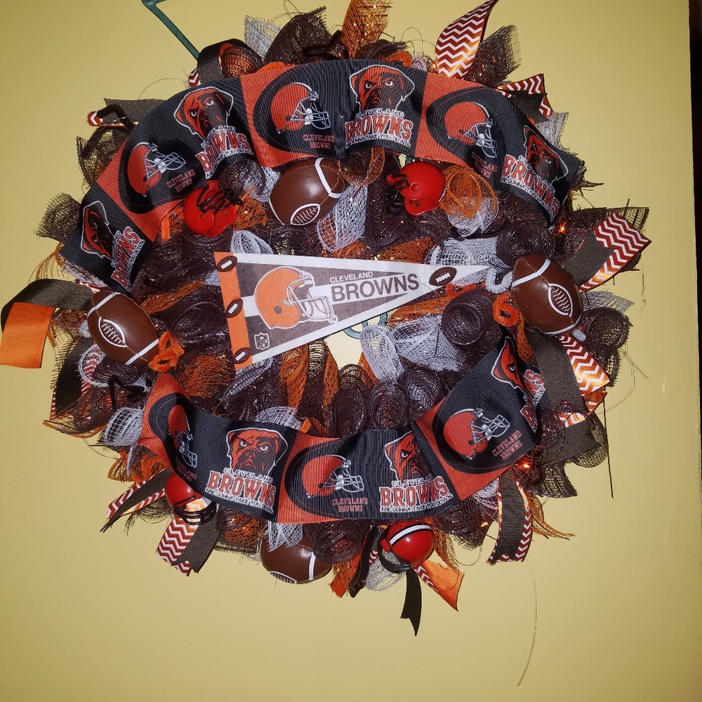 Cleaveland browns mesh wreath